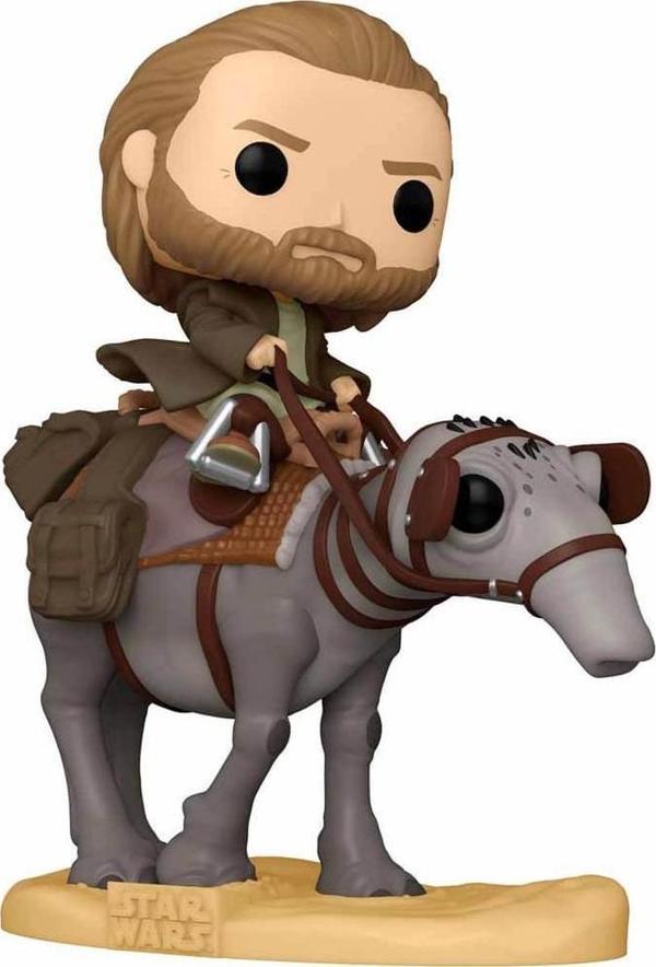 Funko Pop Disney Deluxe Star Wars - Ben Kenobi On Eopie No:549 Bobble-Head - Image 1