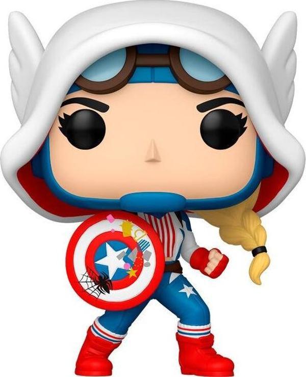 Funko POP Marvel: Gwen Stacy - Captain America Gwen - Image 1