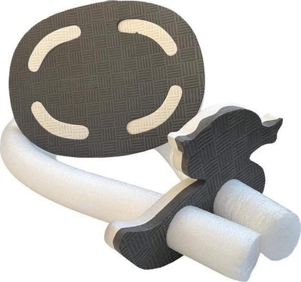 Affectione Yüzme Tahtası (3 Lü Set Yüzme Tahtası Makarna Makarna Kilit Aparatı) Siyah Beyaz - Oval - Image 1