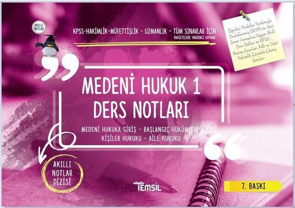 Medeni Hukuk 1 Ders Notları - Temsil Kitap - Image 1