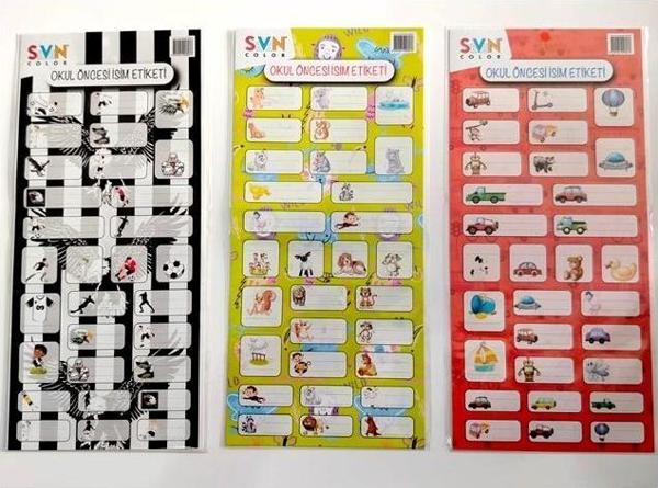 Seven Okul Öncesi İsim Etiketi 3Lü - 6 paket - Image 1