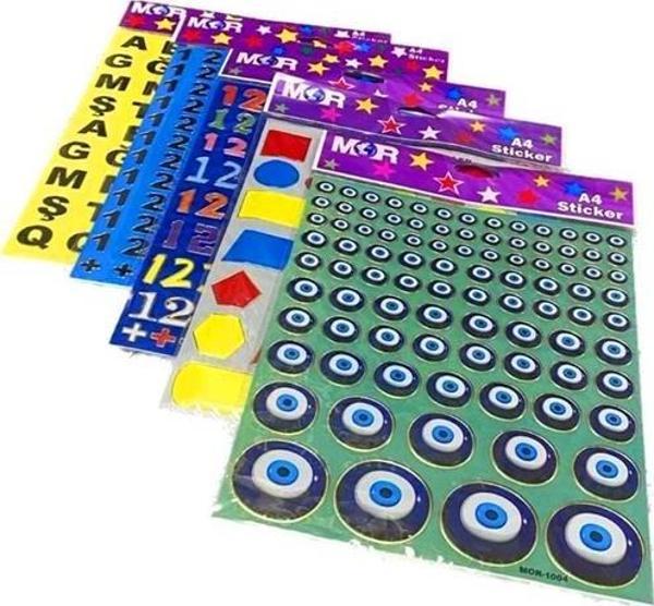 A4 Sticker Karışık - 10 adet - Image 1