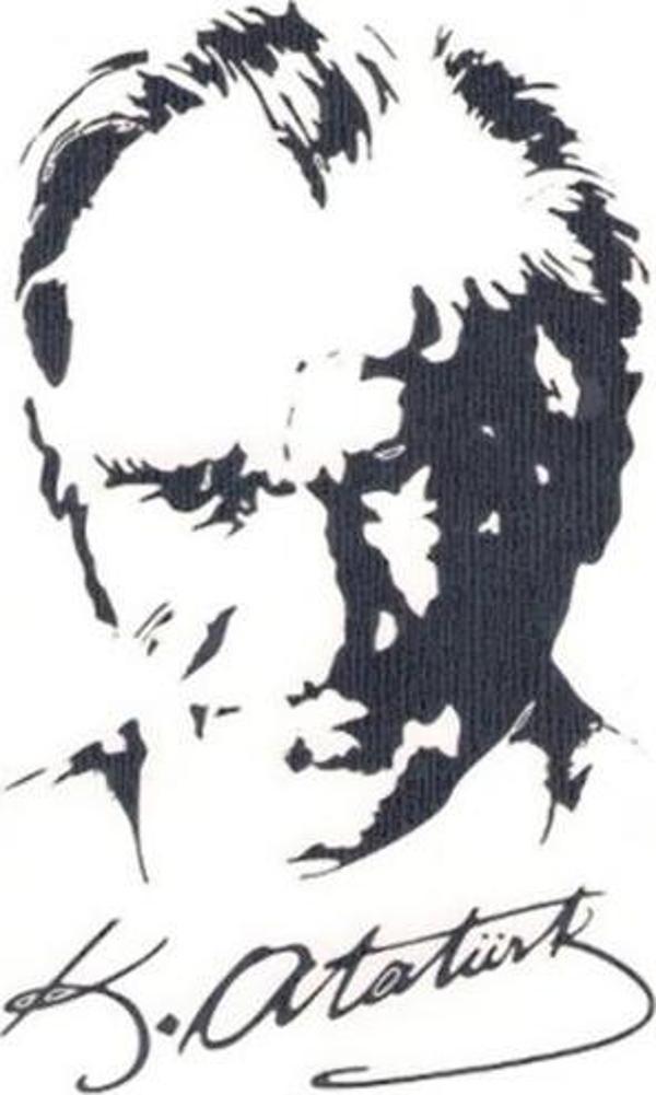 Svn Sticker Atatürk Beyaz A5 - 2 adet - Image 1