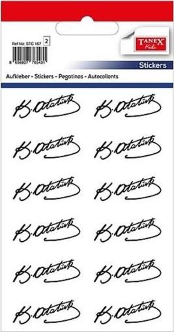 Tanex Atatürk İmza-2 Sticker 2 Sayfa Byrk-110 - 3 adet - Image 1