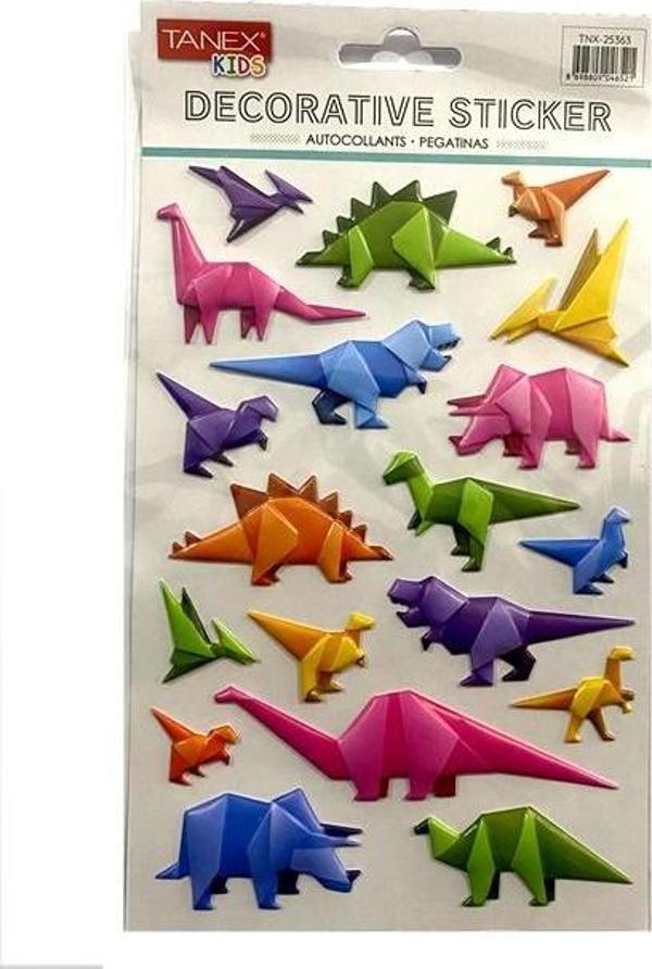 Tanex Decorative Sticker 3-D Dinazor Serisi Tnx-25363 - 3 adet - Image 1