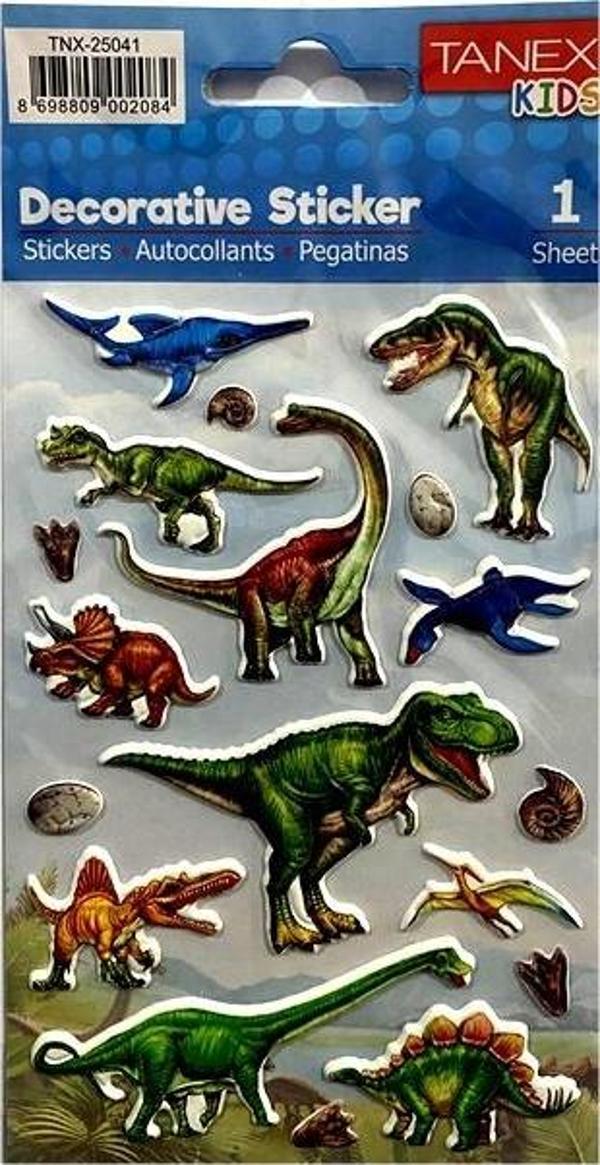Tanex Kabartmalı Sticker Dinazor Serisi-2 Tnx-25041 - 2 adet - Image 1