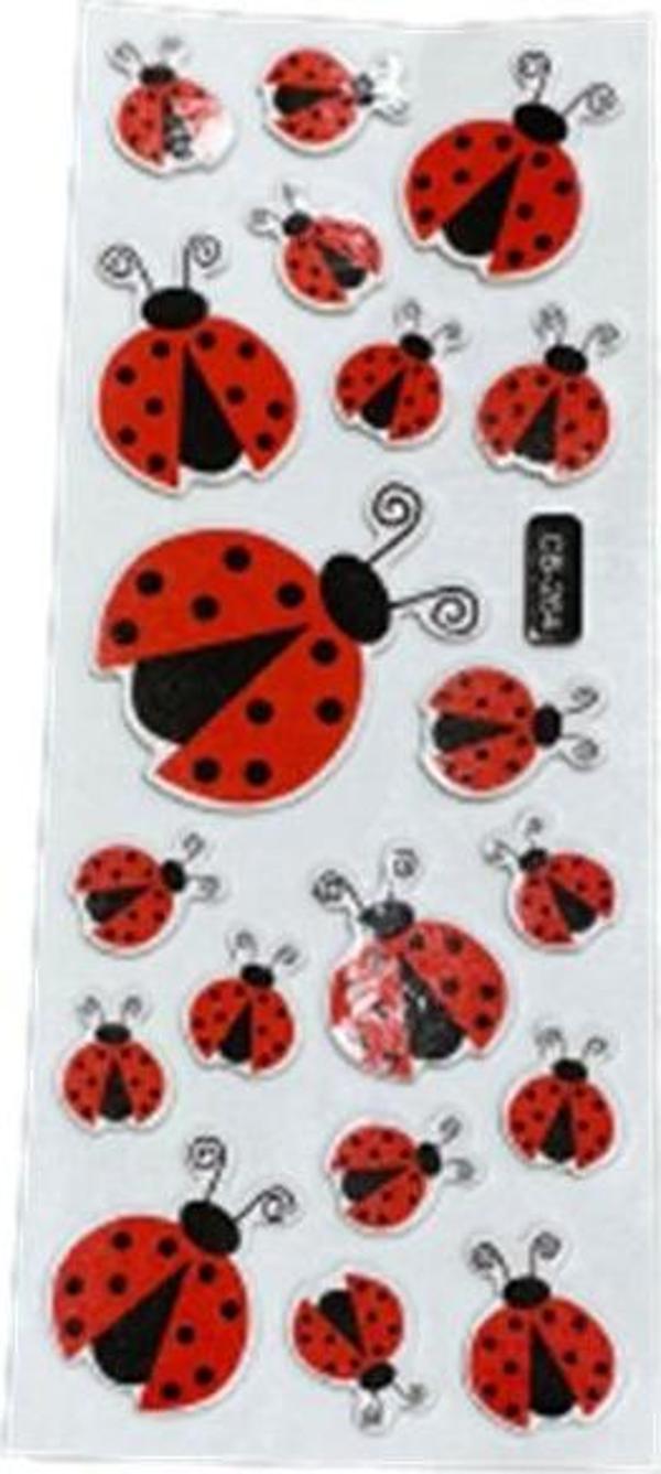 Ticon Puffy Sticker Uğur Böceği - 6 adet - Image 1