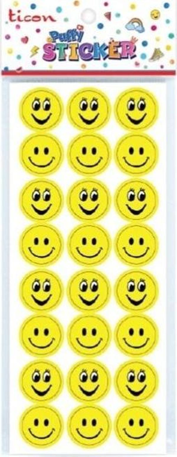 Ticon Sticker Gülen Yüz - 6 adet - Image 1