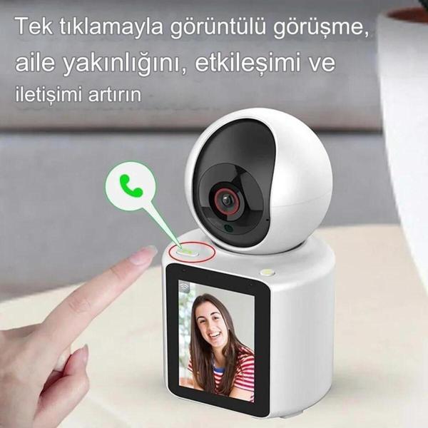 Urfakent Ekranlı Wifi İç Ortam Kamerası(Hafıza Kartı Dahildir) - Image 1