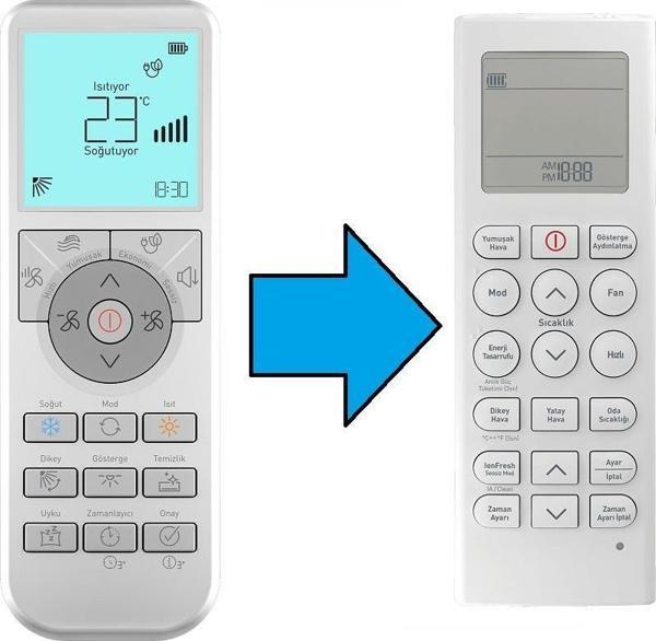 Arçelik Beko İnverter Klima Kumandası-Resimde Sağdaki Gönderilir - Image 1