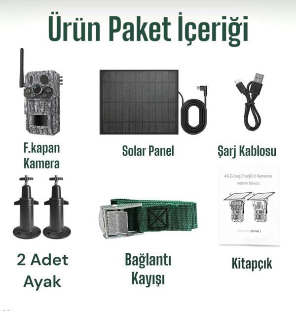 Urfakent 3 Sensörlü Gps Destekli 4G Sim Kartlı Solar Foto Kapan Kamera - Image 1