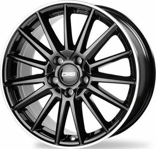 CMS-1264-05 6.0x15"-4x100 ET46 54.1 Diamond Rim Black Gloss Jant (4 Adet) - Image 1