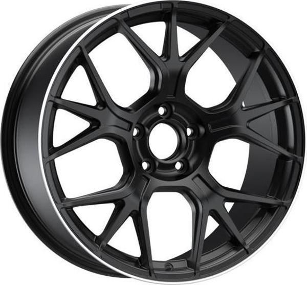 EMR-S1047-13 9.5x19" -5x112 ET48 66.6 Matt Black Lip Diamond Jant (4 Adet) - Image 1