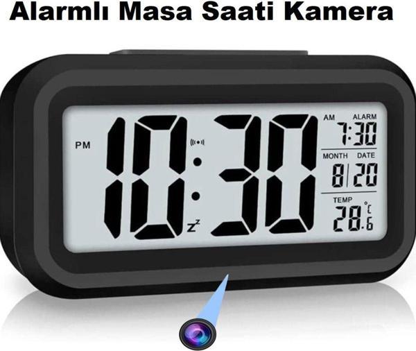 Urfakent Alarmlı Dijital Masa Saati Video Kamera - Image 1