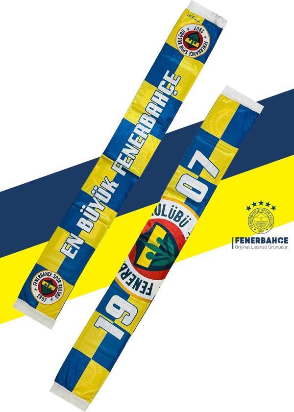 Fenerbahçe Orijinal Lisanslı En Büyük Fenerbahçe Saten Şal Atkı - Image 1
