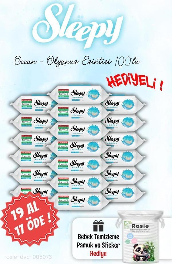 100'lü Sleepy Ocean - Okyanus 19 AL 17 ÖDE Islak Havlusu ve ROSIE - Image 1
