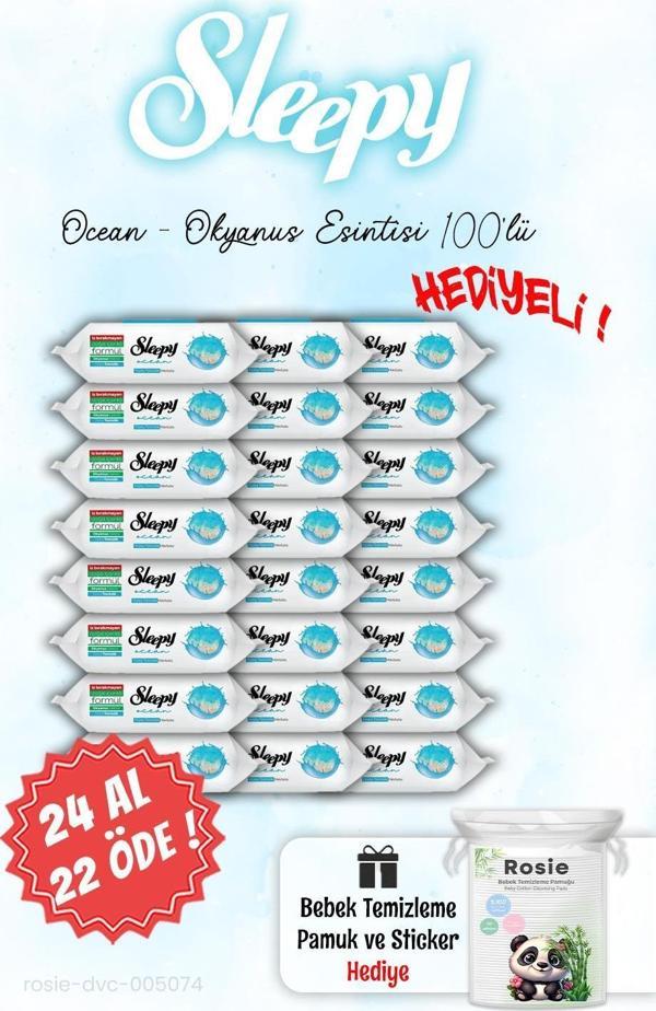24 AL 22 ÖDE 100'lü Sleepy Ocean - Okyanus Islak Havlusu ve ROSIE - Image 1