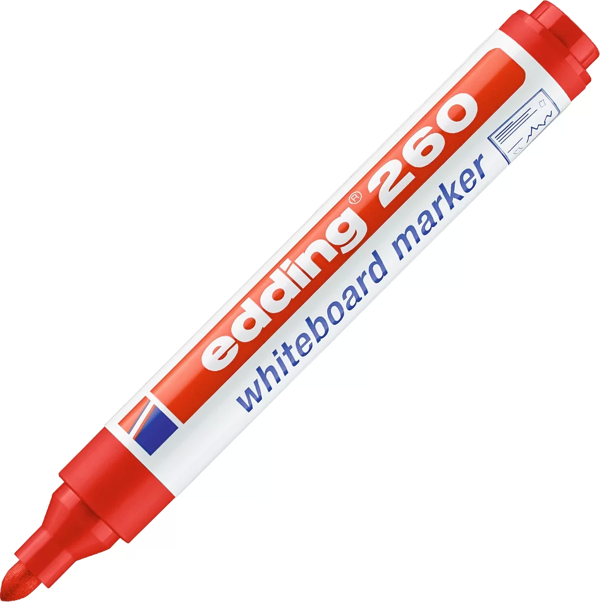 Edding E-260 Beyaz Tahta Kalemi Kırmızı - Image 1