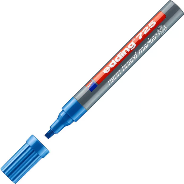 Edding 725 Fosforlu Yazı Tahtası Kalemi Mavi - Image 1