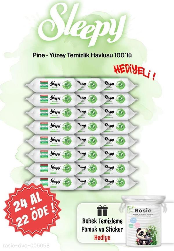 24 AL 22 ÖDE 100'lü Sleepy Pine Çam Ferahlığı Islak Havlusu ve ROSIE - Image 1