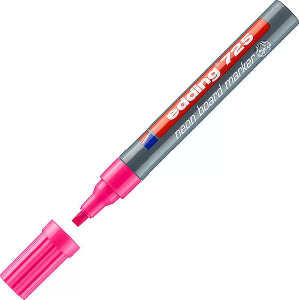 Edding 725 Fosforlu Yazı Tahtası Kalemi Pembe - Image 1