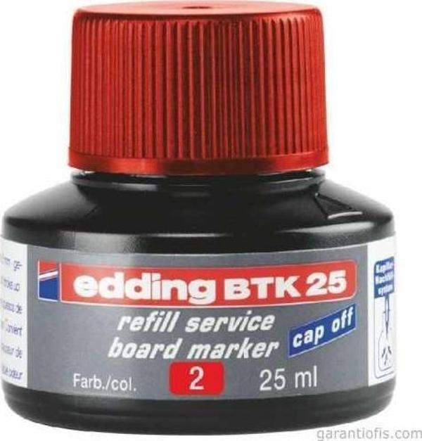 Edding BTK 25 Kırmızı Tahta Kalemi Yedek Mürekkebi - Image 1