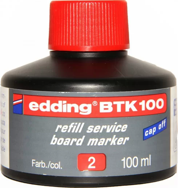 EDDİNG BTK 100 TAHTA KALEM MÜREKKEBİ KIRMIZI 100ml - Image 1