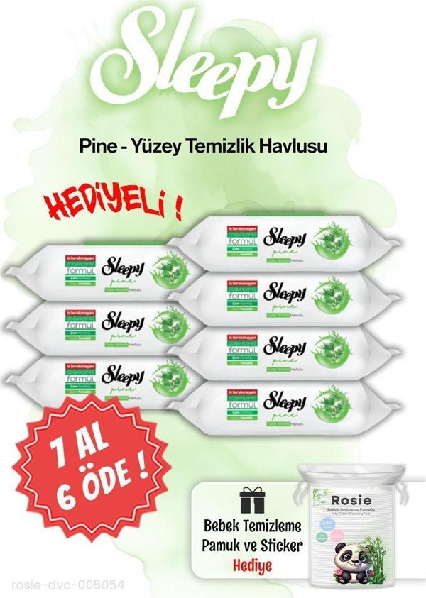 7 AL 6 ÖDE Sleepy Pine Çam Ferahlığı Islak Havlusu  ve ROSIE - Image 1