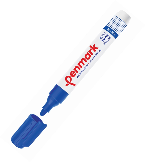 PENMARK HS-305-02 BEYAZ TAHTA KALEMİ MAVİ - Image 1