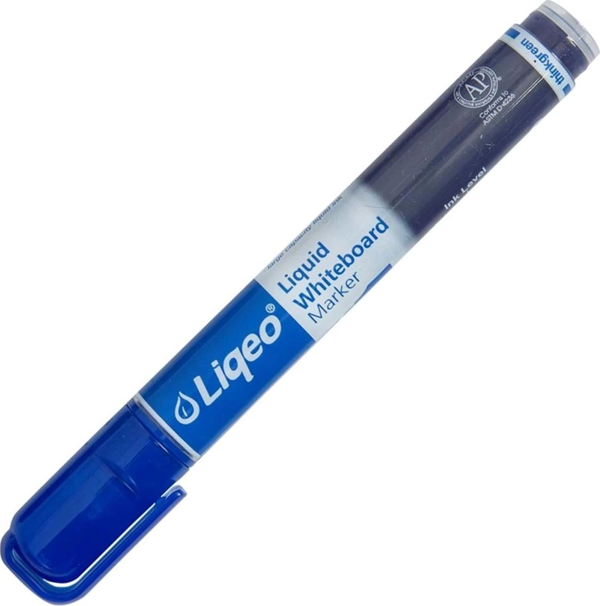 LİQEO W-2127 800metre BEYAZ TAHTA KALEMİ YUVARLAK UÇ MAVİ - Image 1
