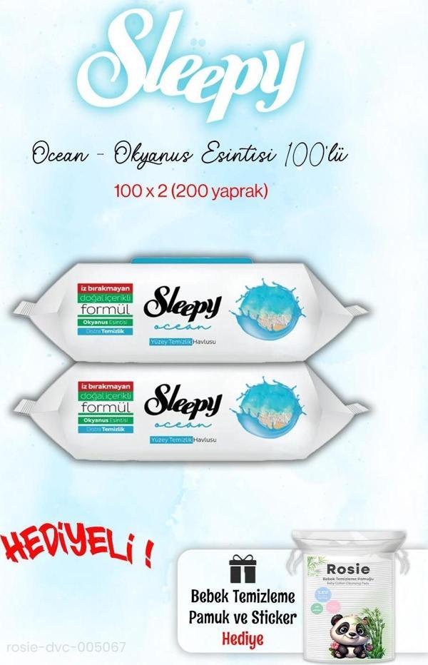 Sleepy Ocean - Okyanus Islak Havlusu 2'li ve ROSIE - Image 1