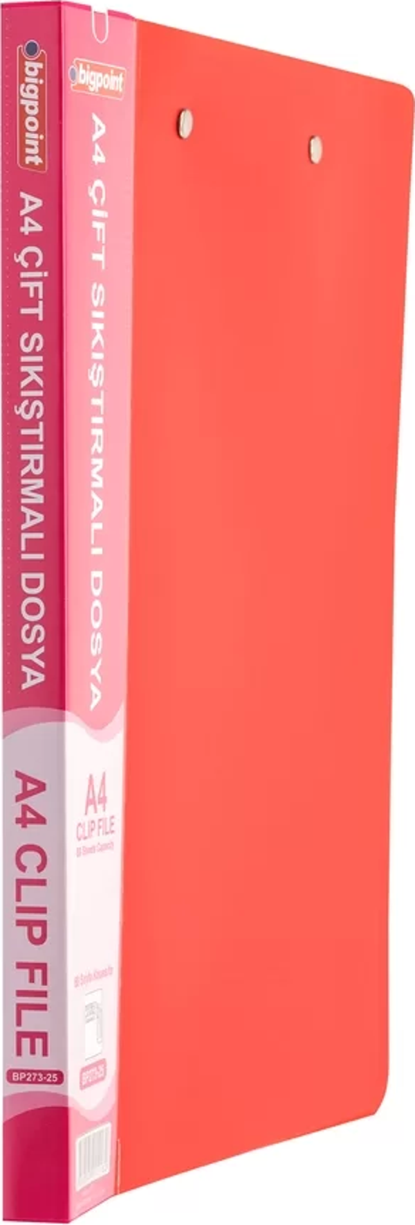 Bigpoint Çift Sıkıştırmalı Dosya A4 Mat Kırmızı - Image 1