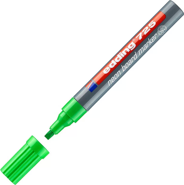 Edding 725 Fosforlu Yazı Tahtası Kalemi Yeşil - Image 1