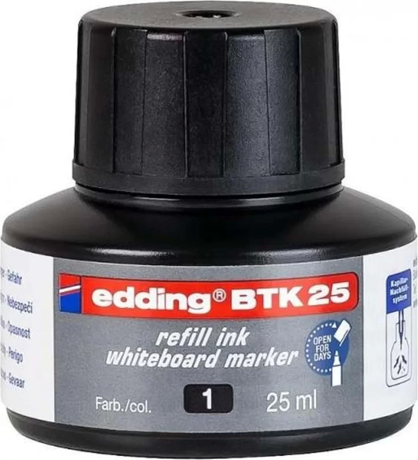 EDDİNG BTK 25 TAHTA KALEM MÜREKKEBİ SİYAH 25ml - Image 1
