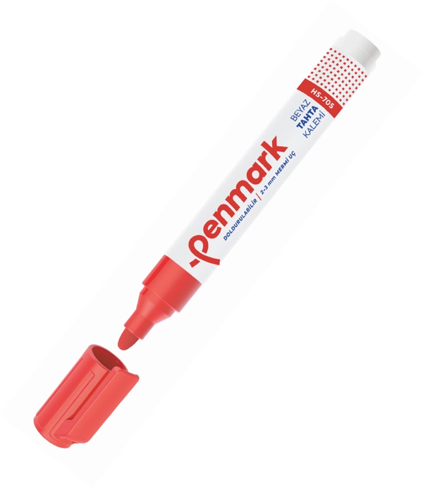 PENMARK HS-305-03 BEYAZ TAHTA KALEMİ KIRMIZI - Image 1
