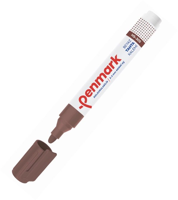 PENMARK HS-305-08 BEYAZ TAHTA KALEMİ KAHVE - Image 1