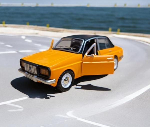 Metal Çek Bırak Anadol Araba Sarı Sesli ve Işıklı ( 1/36 Ölçek ) - Image 1