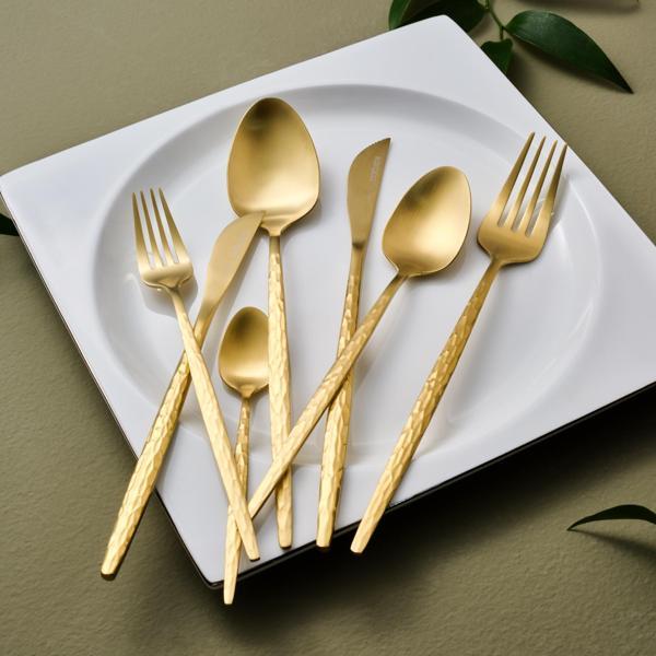 Karaca Callisto 12 Kişilik 84 Parça Gold Çatal Kaşık Bıçak Takımı - Image 1