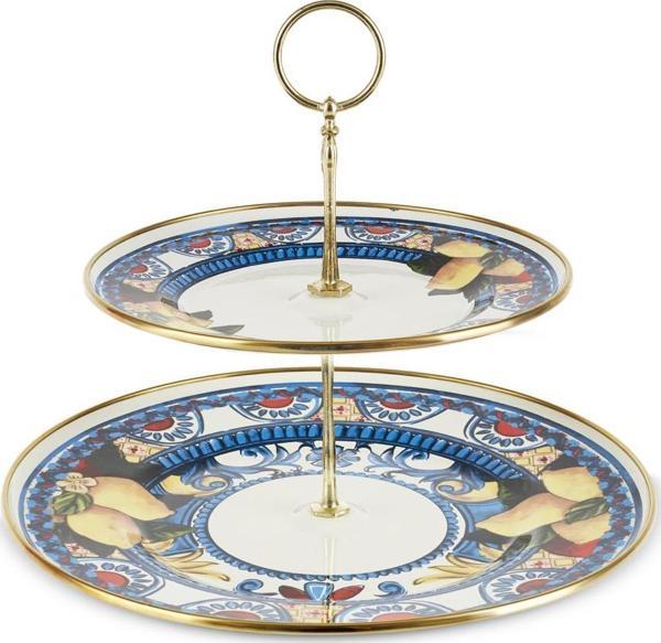 Karaca Amalfi Emaye Katlı Kurabiyelik 21x29 cm - Image 1