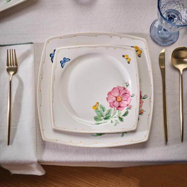 Karaca Square Bone Velora 53 Parça 12 Kişilik Yemek Takımı - Image 1