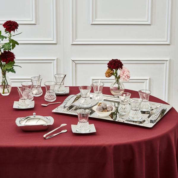 Karaca Cella 12 Kişilik 40 Parça Çay Seti Platin - Image 1