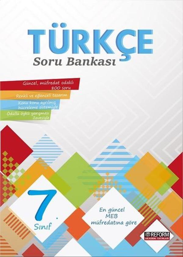 7.Sınıf Türkçe Soru Bankası - Reform Akademi Yayınları - Image 1
