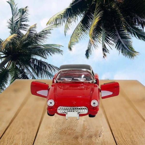 Nostaljik Metal Çek Bırak Araba Kırmızı Kapılar Açılır ( 1/36 Ölçek ) Mod:2 - Image 1