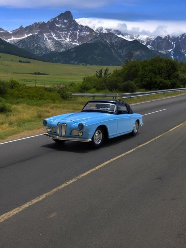 Nostaljik Metal Çek Bırak Araba Mavi Kapılar Açılır ( 1/36 Ölçek ) Mod:2 - Image 1