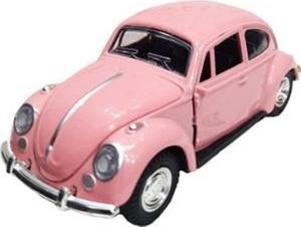 Nostaljik Metal Çek Bırak Araba Pembe - Image 1