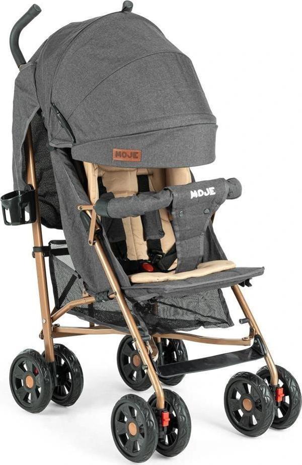 Moje Strong Baston Bebek Arabası Antrasit Gold - Image 1