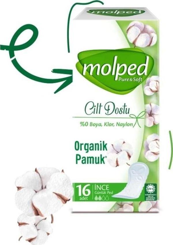 Nessiworld Molped Pure&Soft İnce Günlük Ped 16 Adet - Image 1