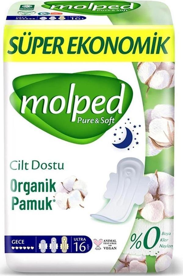 Nessiworld Molped Pure&Soft Gece Ped Süper Eko 16 Adet - Image 1