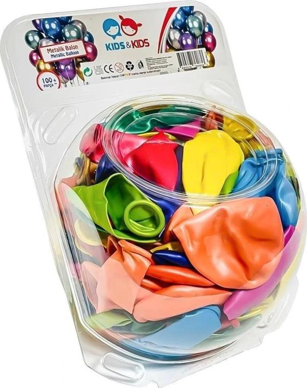 Nessiworld STR-117 Metalik Karışık Renk 100lü Balon - Image 1