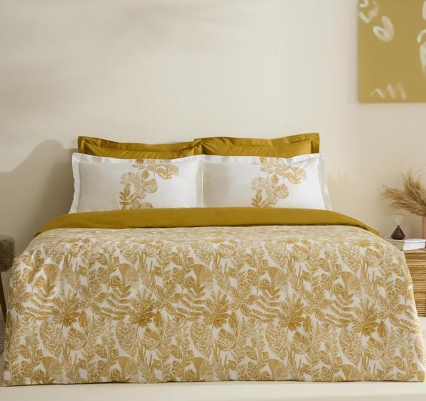 Karaca Home Orla %100 Pamuk Tek Kişilik Nevresim Takımı Sarı - Image 1